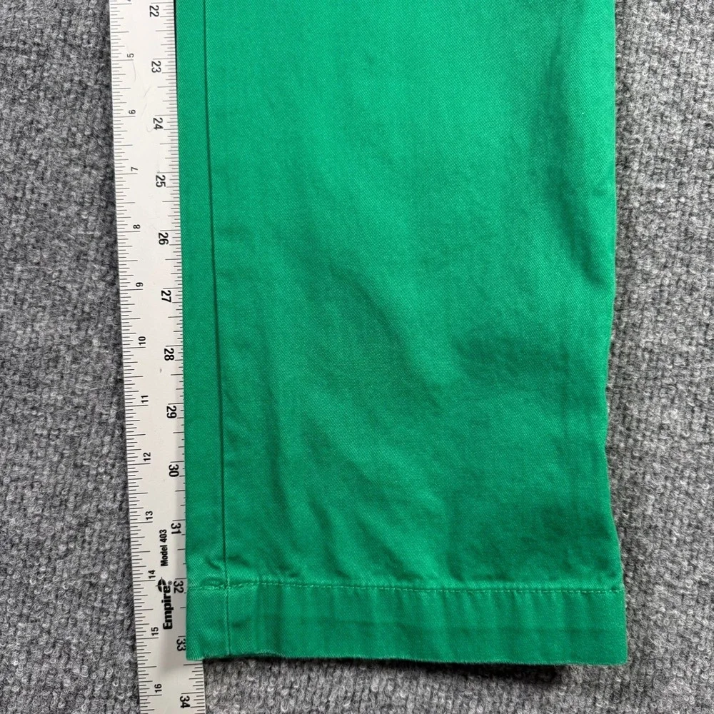 Lacoste Chino Pants Mens 32 Green Regular Fit Cotton Twill Straight Leg Trousers